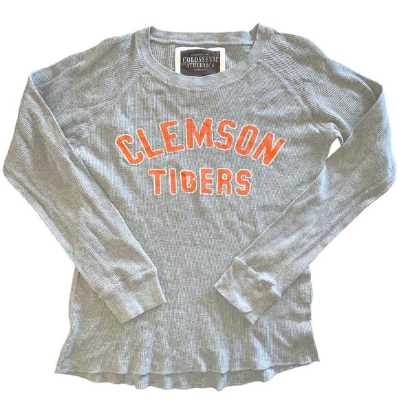 Colosseum Athletics Clemson Tigers Waffle Knit Thermal Shirt Medium - Picture 1 of 7